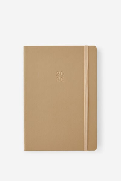 Personalised 2026 A5 Daily Hard Metro Diary, Chai