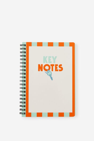 B6 Spiralbound Notebook, KEY NOTES