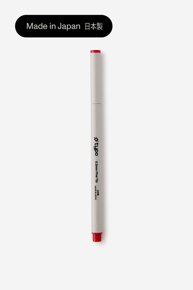 0.3Mm Fine Tip Pen, RED