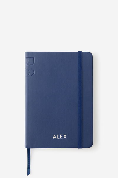 Personalised B6 Hard Cover Lined Notebook, DEEP SPACE