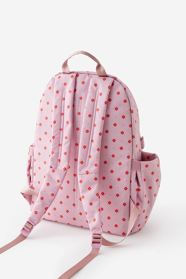 Mode Backpack, STRAWBERRY MILK RETRO FLORAL DITSY