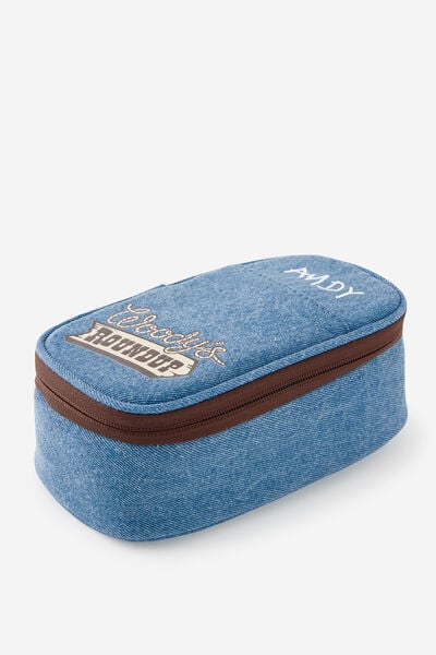 Personalised Lcn Arlow Canvas Pencil Case, LCN DIS TOY STORY DENIM WOODYS ROUNDUP