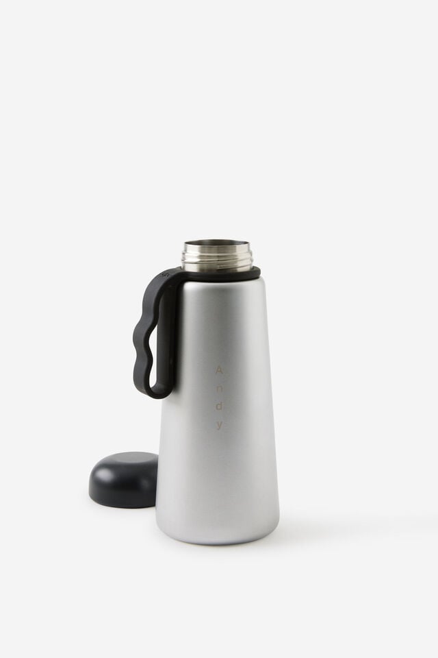 Personalised Quencher 450Ml, CHROME SILVER