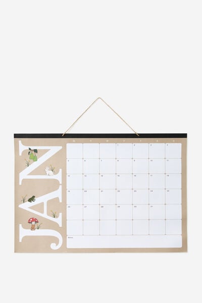 A1 2026 Hanging Calendar, WOODLAND