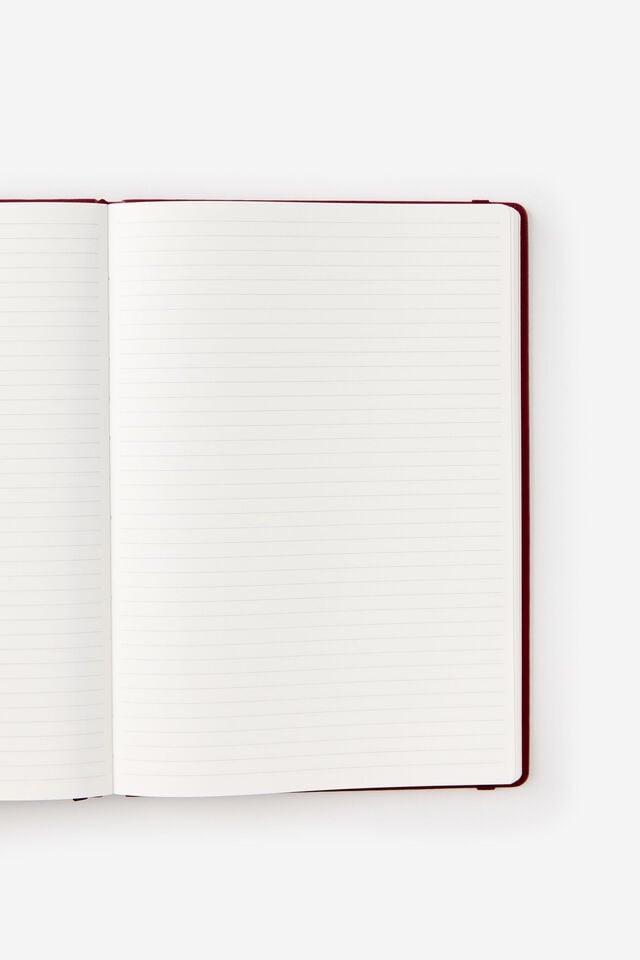 Metro B5 Hard Lined Notebook, Cabernet