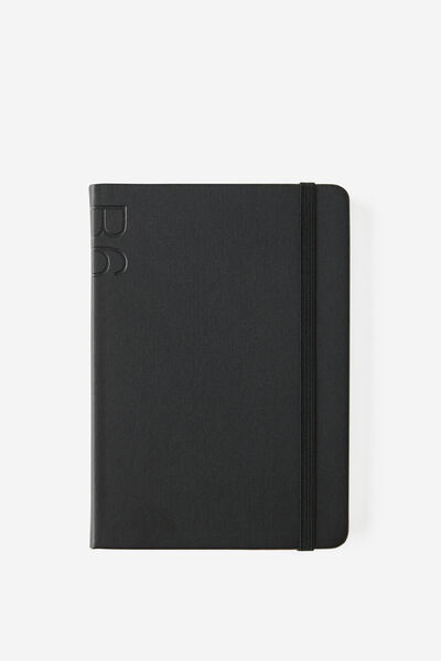 B6 Hard Cover Lined Notebook, BLACK