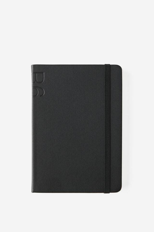 B6 Hard Cover Lined Notebook, BLACK
