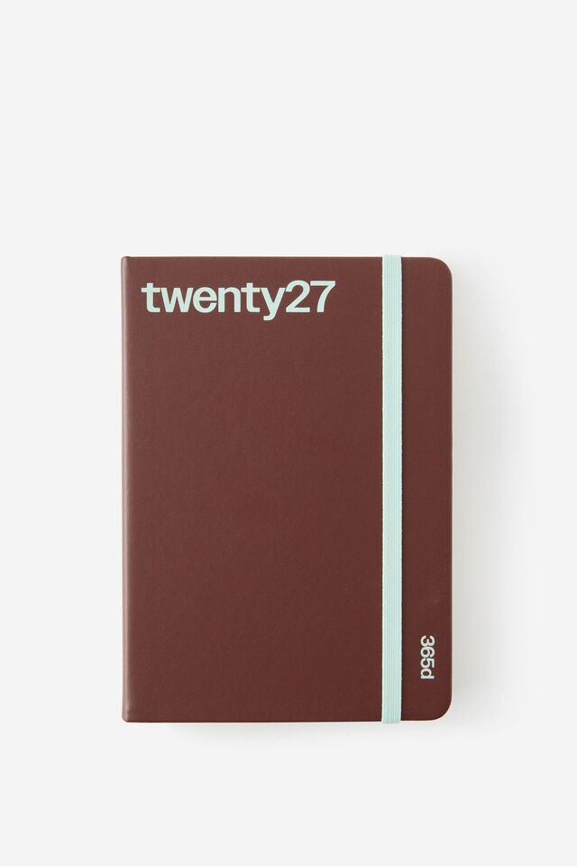2027 B6 Daily On Schedule Diary, ESPRESSO/MINTY