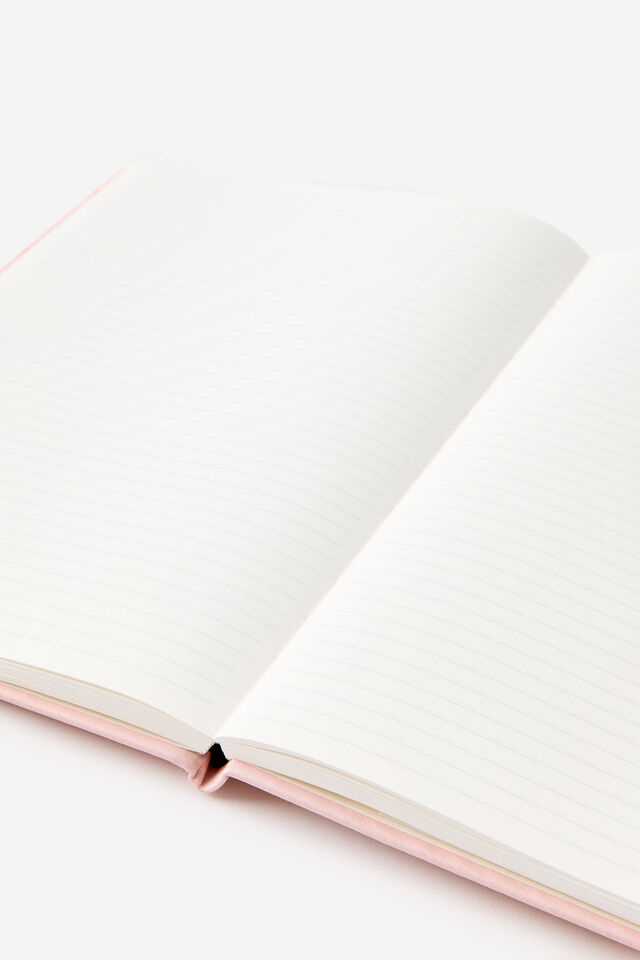 Metro B5 Hard Lined Notebook, Ditsy Pansy Pink Clay