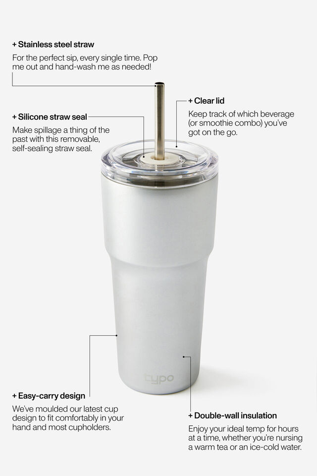 Smoothie Cup 600Ml, CHROME SILVER