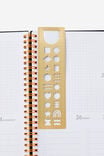 15Cm Metal Stencil Ruler, ICONS - alternate image 2