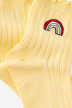 Mid Crew Socks, RAINBOW EMB - alternate image 3