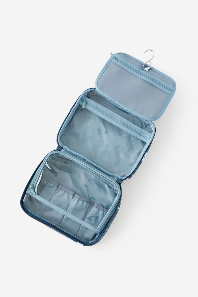 3 Fold Hanging Cos Case, NAVY ABSTRACT FLORAL