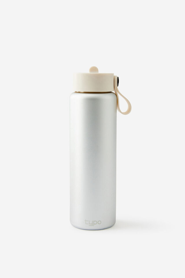 On The Move 500Ml Sipper Top, CHROME SILVER