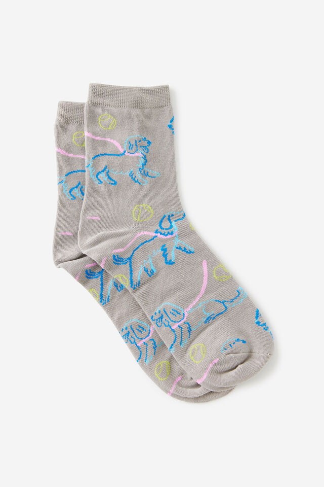 Mid Crew Socks, DOG YDG