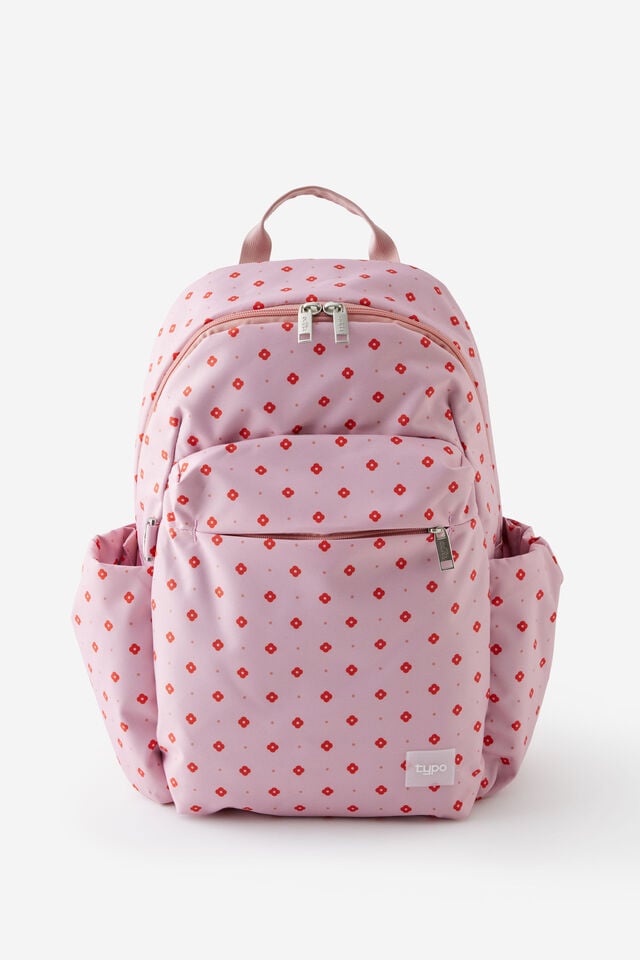 Mode Backpack, STRAWBERRY MILK RETRO FLORAL DITSY
