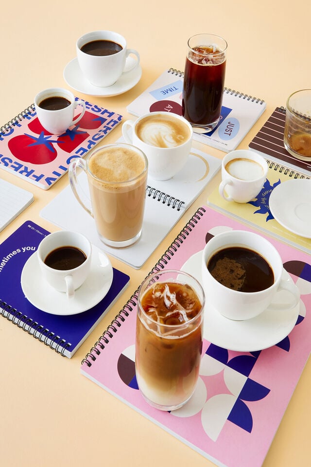 B6 Spiral Notebook, ESPRESSO PIN STRIPE