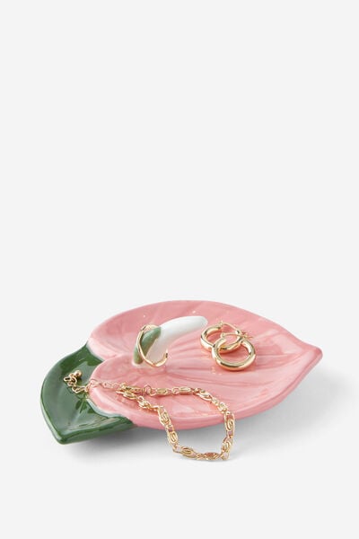 Shaped Trinket Tray, CATERPILLAR ANTHURIUM