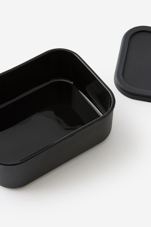 Fill Me Up Silicone Container 1.3L, SNACK TIME/BLACK