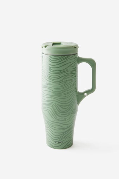 Loft Tumbler 1.2L, WAVE TEXTURE/TYPO GREEN