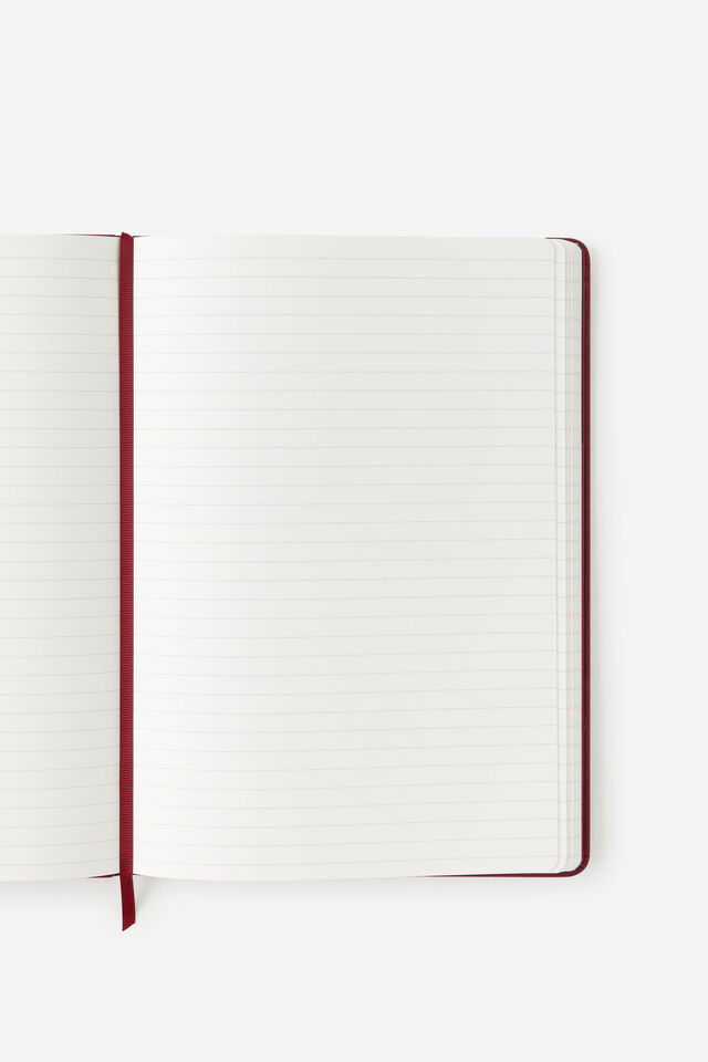 B5 Hard Lined Notetaker Notebook, CABERNET