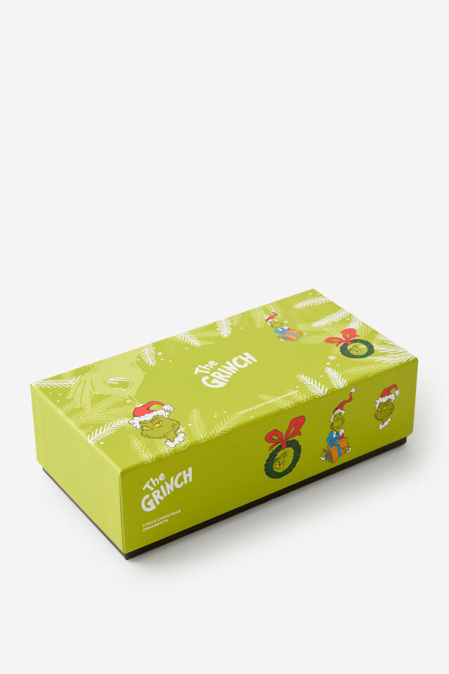 Licensed Ornament Pack, LCN DRS THE GRINCH FACES