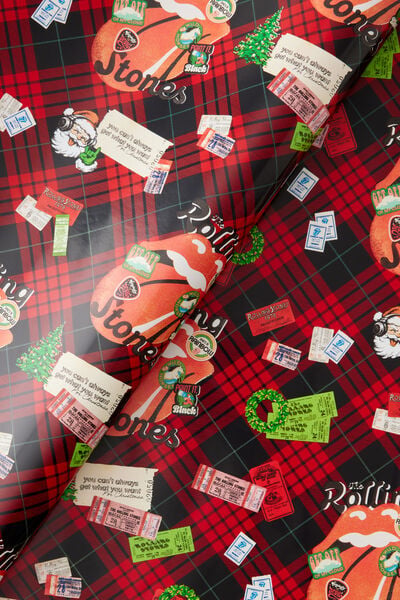 Christmas Wrapping Paper Roll, LCN BRA ROLLING STONES