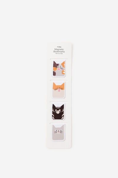 Magnetic Bookmarks 4Pk, CATS