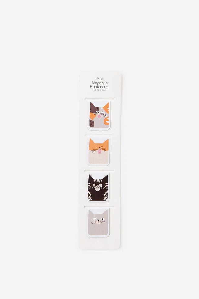 Magnetic Bookmarks 4Pk, CATS