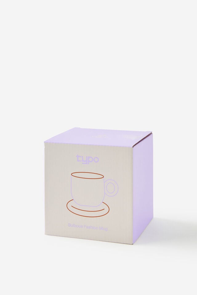 Bulbous Fashion Mug, GINGERBREAD / ORCHID