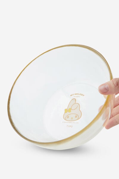 Collab Glass Bowl, LCN SAN HELLO KITTY MY MELODY