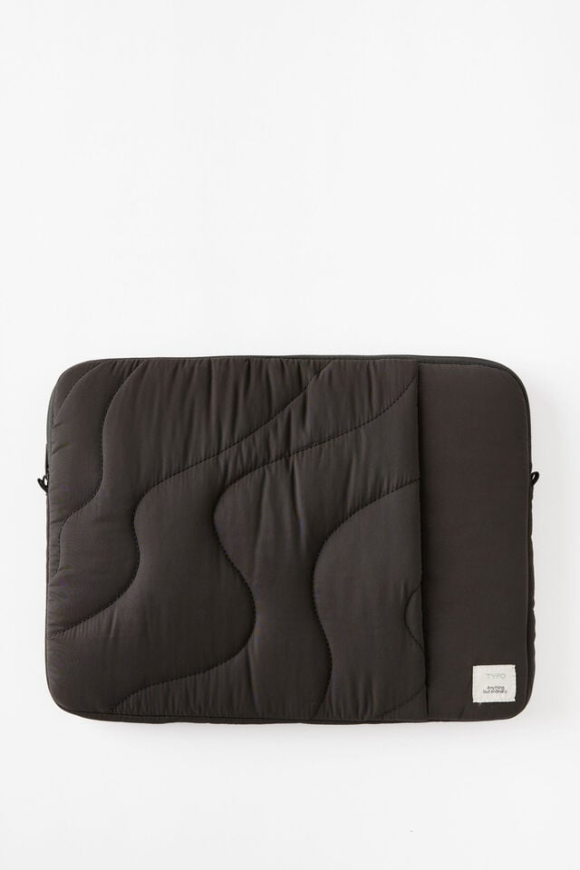 Campus 16 Inch Laptop Case, BLACK / QUILTED