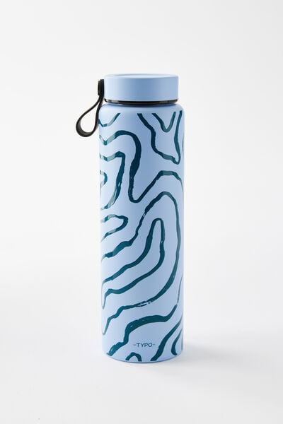 On The Move 1L Drink Bottle 2.0, TYPOGRAPHIC/BLUE SKIES