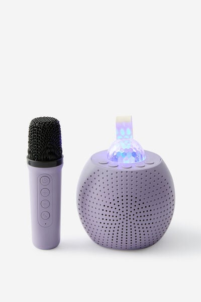 Party Karaoke Speaker With Light, SILVER LILAC