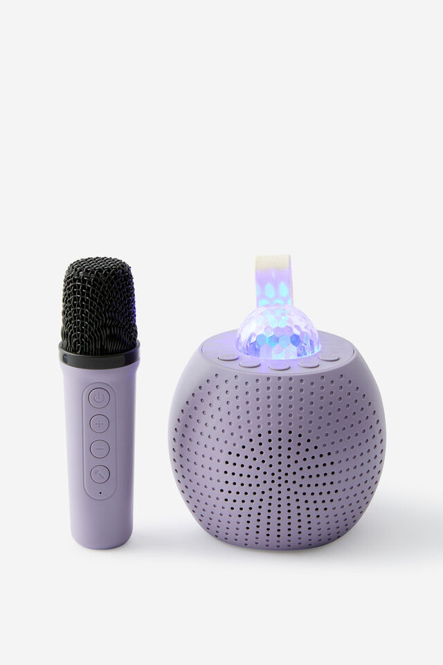 Party Karaoke Speaker With Light, SILVER LILAC