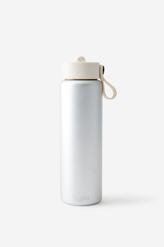 Personalised On The Move 500Ml Sipper Top, CHROME SILVER