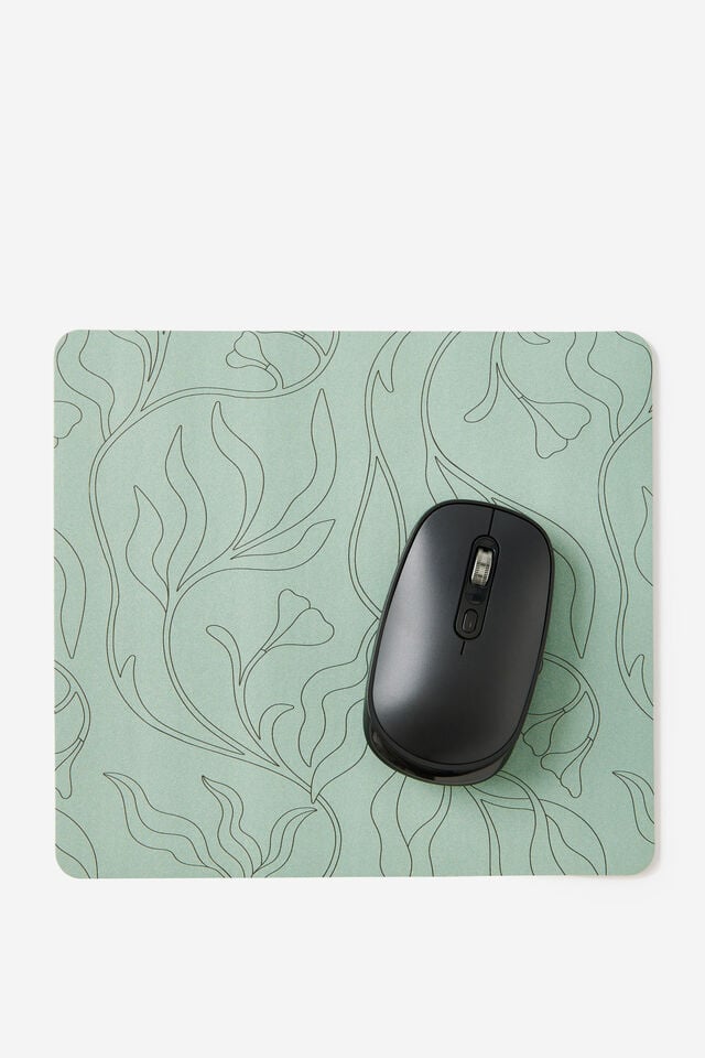 Mouse Mat, MIRA FOLIAGE /TYPO GREEN
