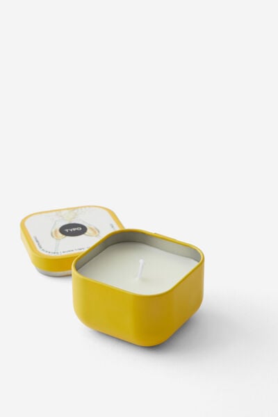 Traveller Tin Candle, YELLOW CHAMPAGNE