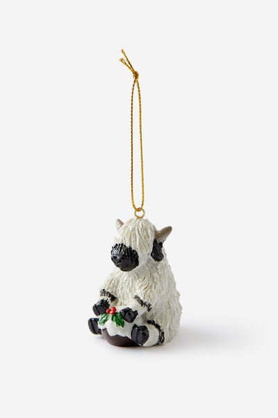 Resin Christmas Ornament, ERNEST THE SHAGGY SHEEP