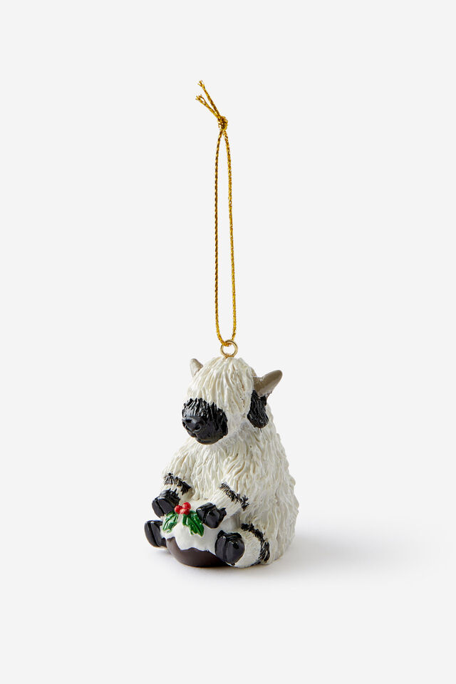 Resin Christmas Ornament, ERNEST THE SHAGGY SHEEP