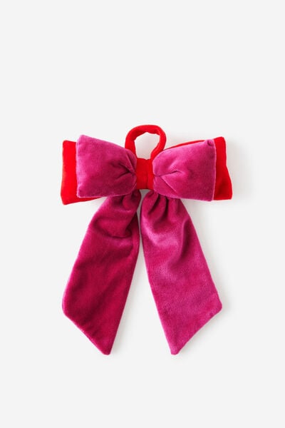 Christmas Fabric Ornament, VELVET BOW