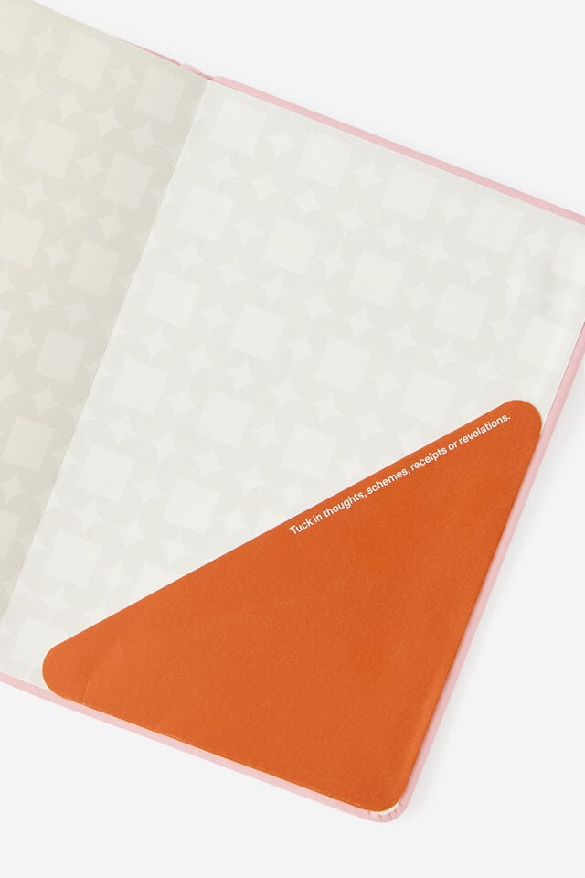 B6 Hard Cover Lined Notebook, STRAWBERRY MILK