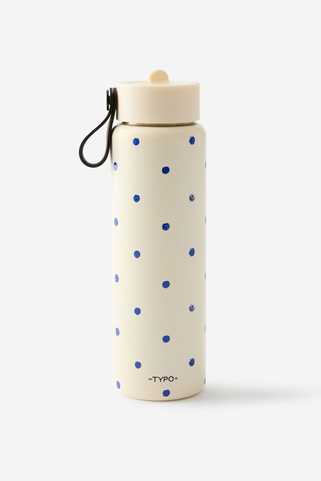 On The Move 500Ml Sipper Top, BLUEBERRY POLKA