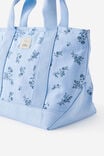 Campus Lunch Tote, BOUQUET DITSY STRIPE / BLUE SKIES - alternate image 2