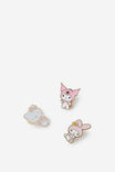 Collab Enamel Pins 3Pack, LCN SAN HELLO KITTY/FRIENDS PINK - alternate image 3