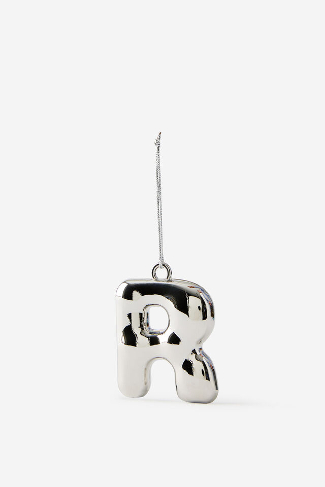 Alphabet Christmas Ornament, BUBBLE LETTER R