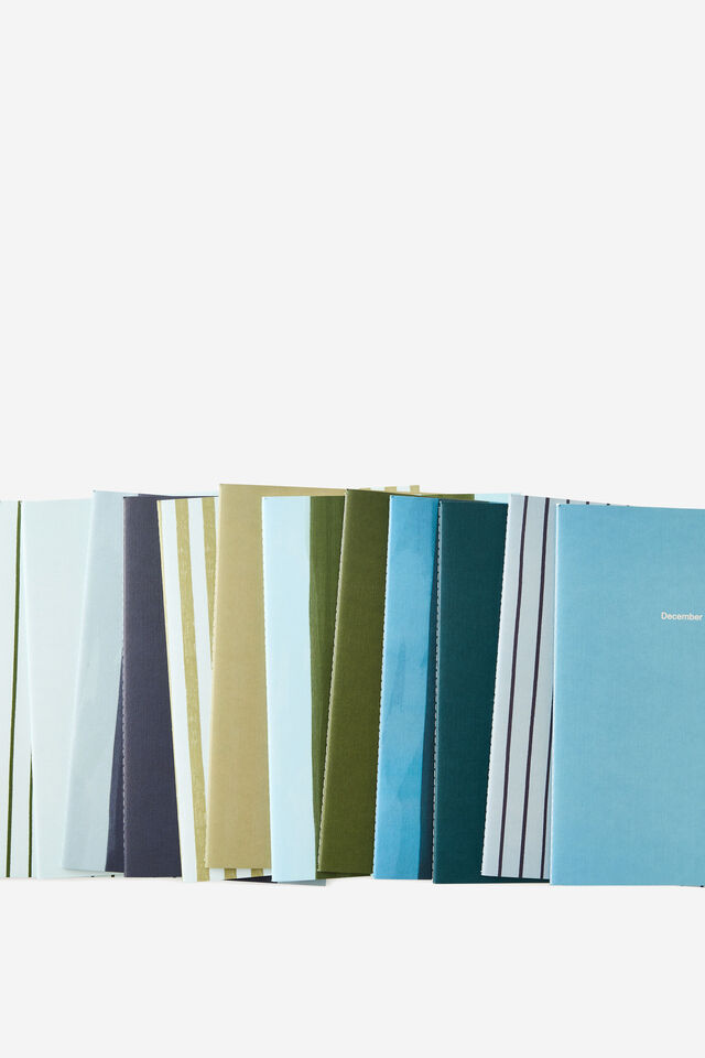 2026 B5 12 Month Box Set, BLUE GREEN STRIPE
