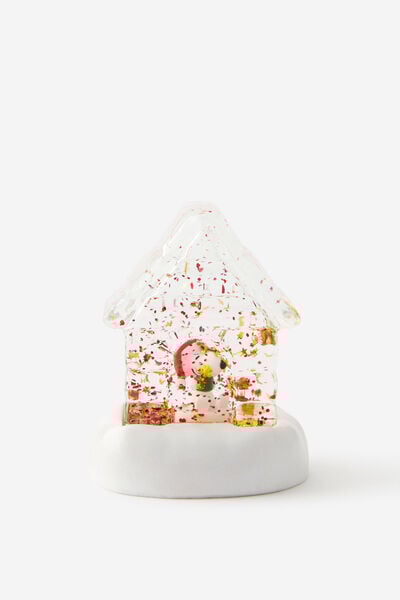 Collab Small Shaped Snowglobe, LCN PEA SNOOPY & WOODSTOCK HOUSE