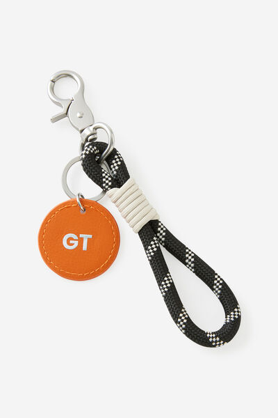 Personalised Rope Keyring, BLACK/RIVER GUM