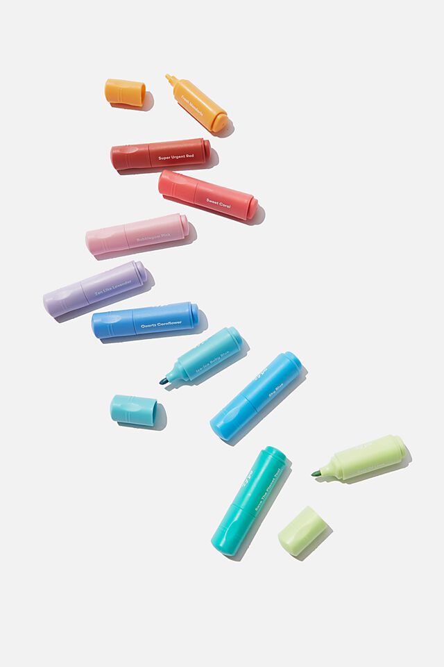 Mini Highlighter 10Pk, PASTELS